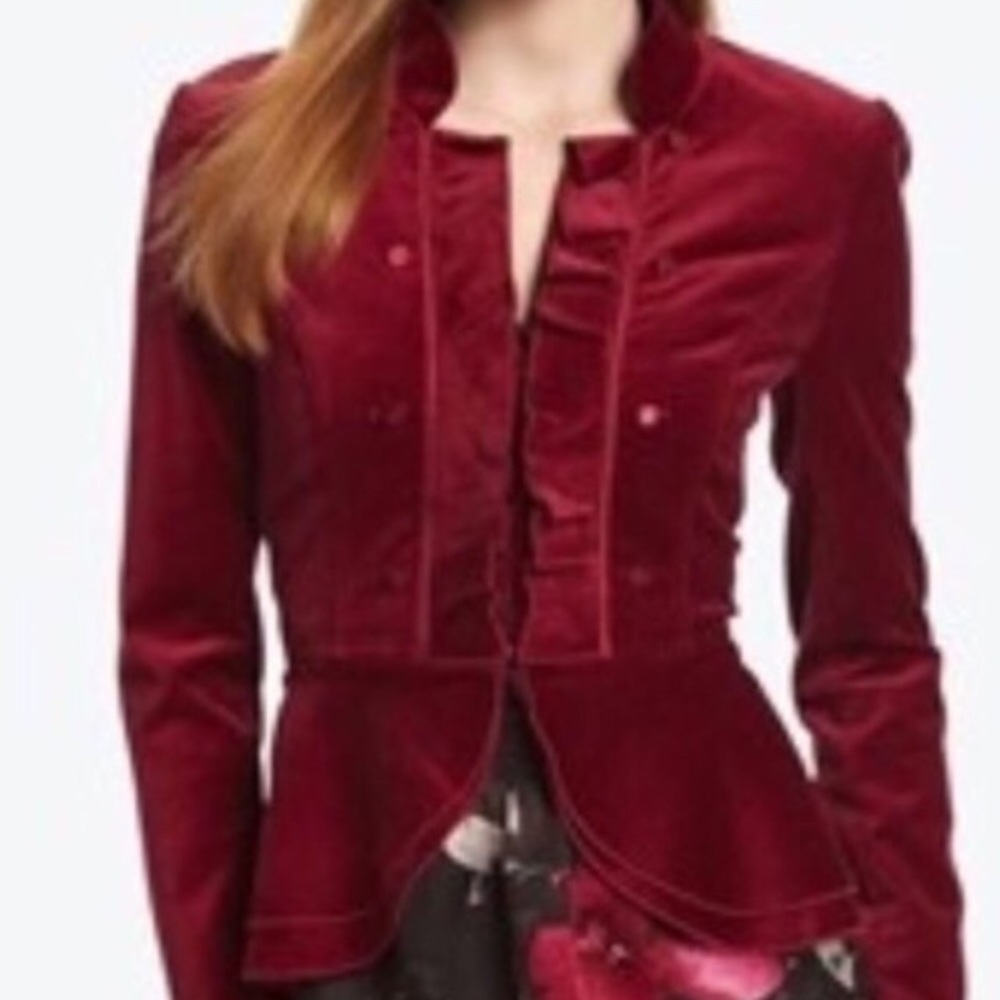 White House Black Market dynasty velvet jacket